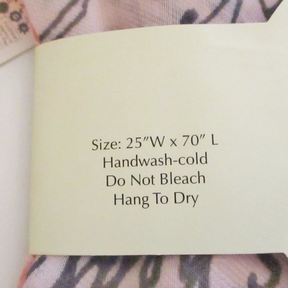 NWT! Demdaco Poetic Threads by Lori Siebert Grandma Rectangle Scarf, Peach Ombre - Picture 6 of 13